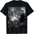 Satan in Council Gustave Dore Print T-Shirt, Small, Black
