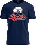 Baseball Shirt Fan Cityscape T-Shirt with Urban Skyline Graphic