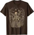 Cute Fairycore Floral Skeleton Aesthetic Girls Women Graphic T-Shirt
