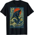 Funny Kaiju Starry Night Japanese Art Anime Van Gogh Graphic T-Shirt
