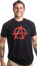 Anarchy Distressed Symbol Unisex T-Shirt/Anarchist, Punk, Riot, Disorder Tee