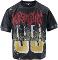 Mens Big Hole Layerd Mesh Jersey Shirt – Oversized Hip Hop Streetwear Typography Athletic Urban Fashion Tee