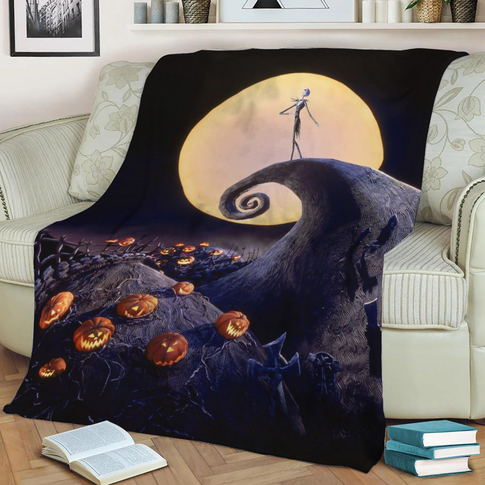 A nightmare before christm Fleece Throw Blanket