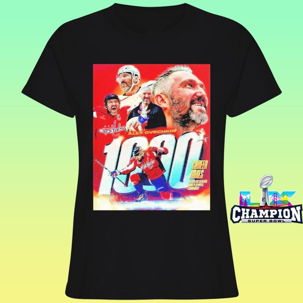 Alex Ovechkin Washington Capitals Nhl 1000 Career Goals In Regular Season And Playoffs Combined Shirt
