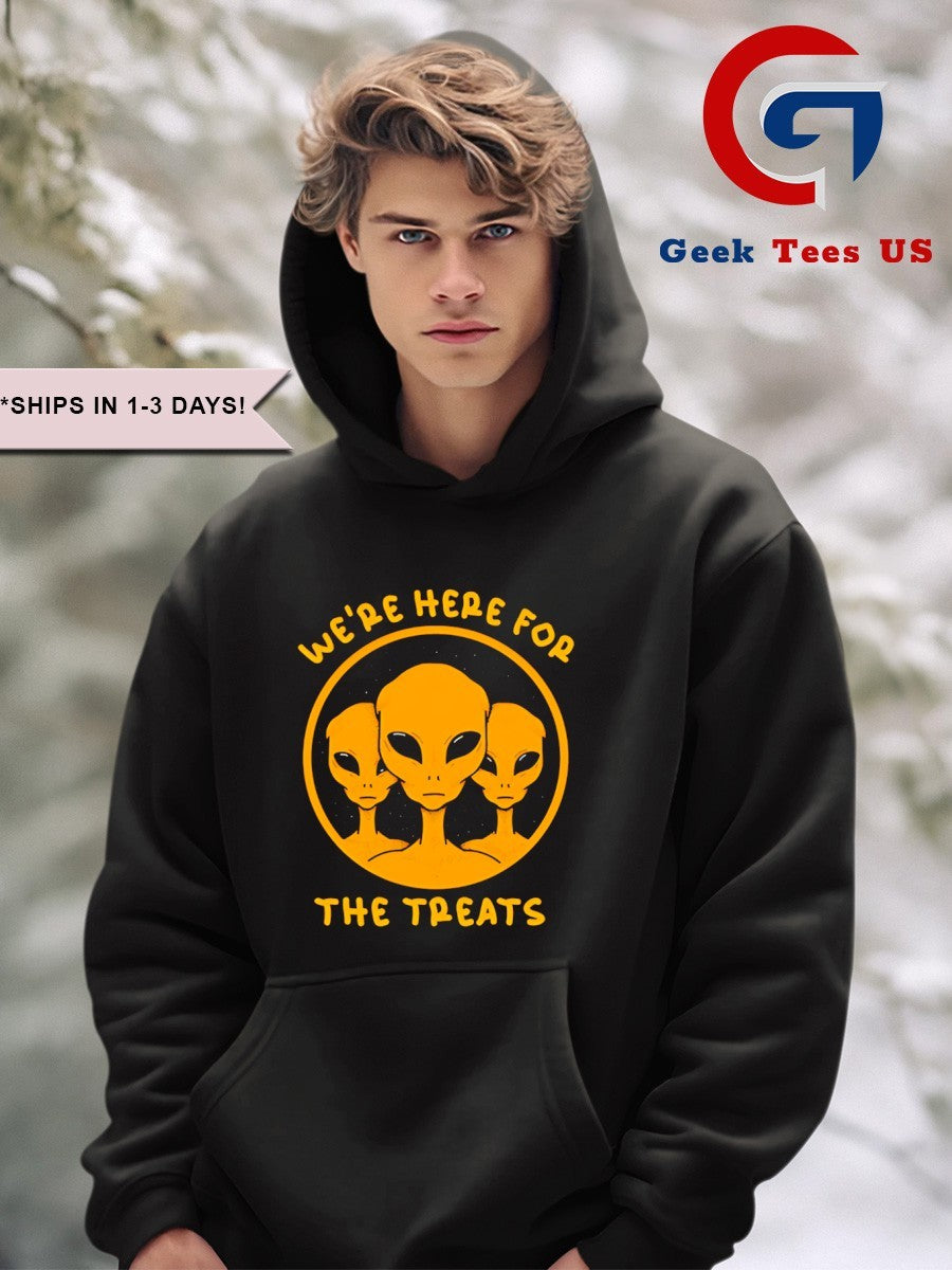 Aliens we’re here for the treats shirt