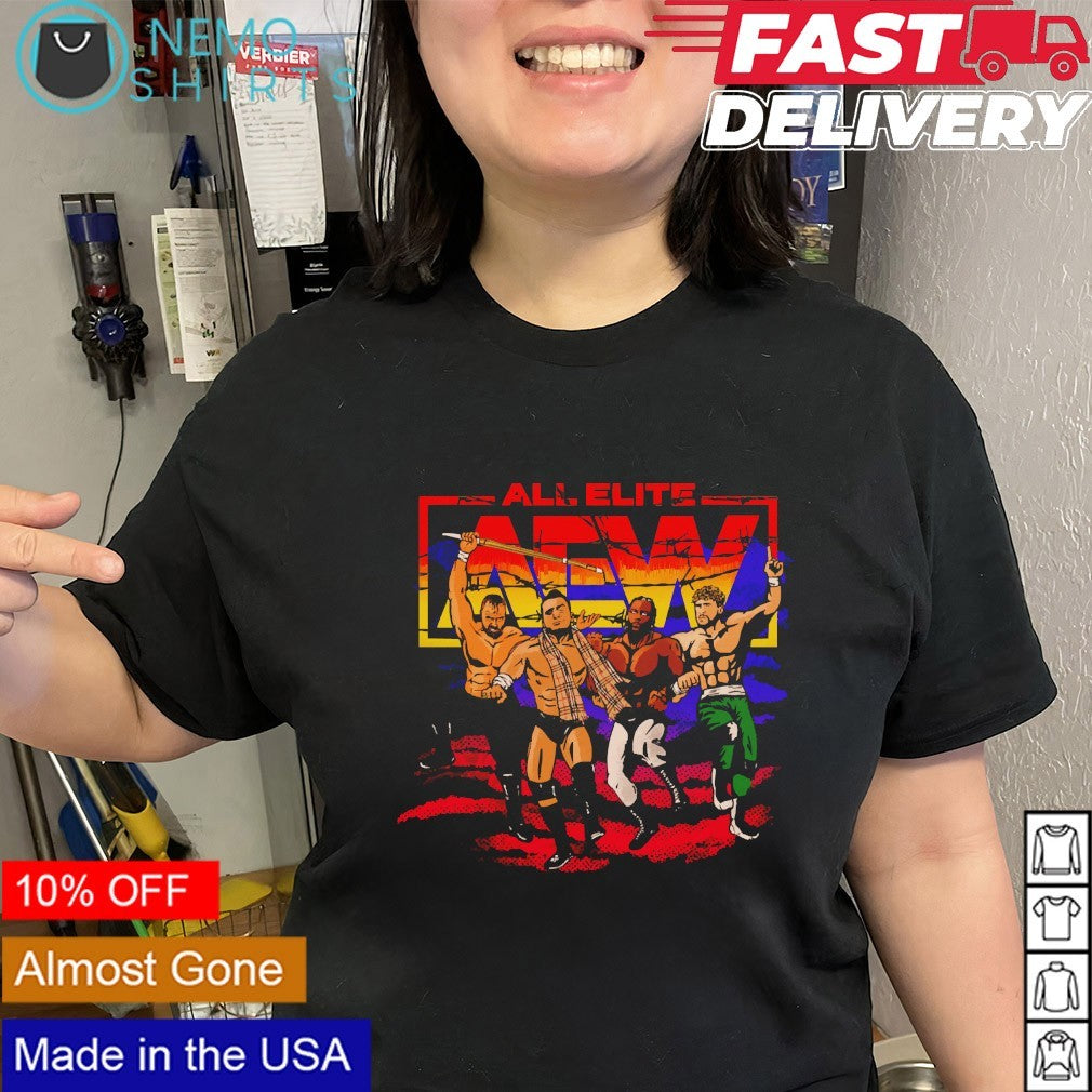 All Elite Wrestling AEW Jon Moxley MJF Kenny Omega comic book shirt