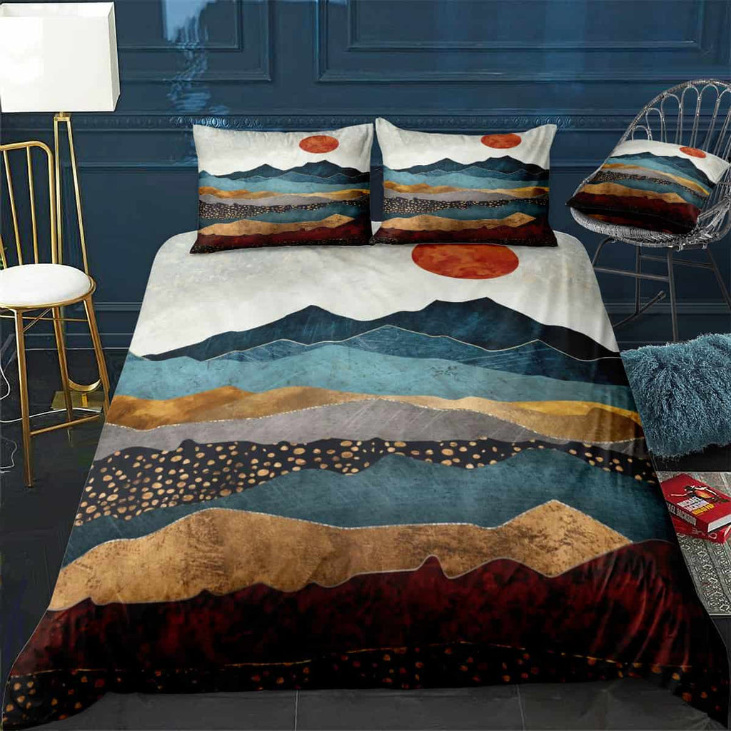 Amber Dusk Bedding Set (Duvet Cover & Pillow Shams)