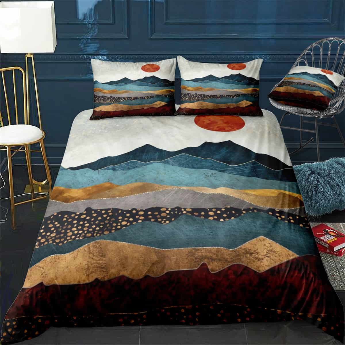 Amber Dusk Bedding Set (Duvet Cover & Pillow Shams)