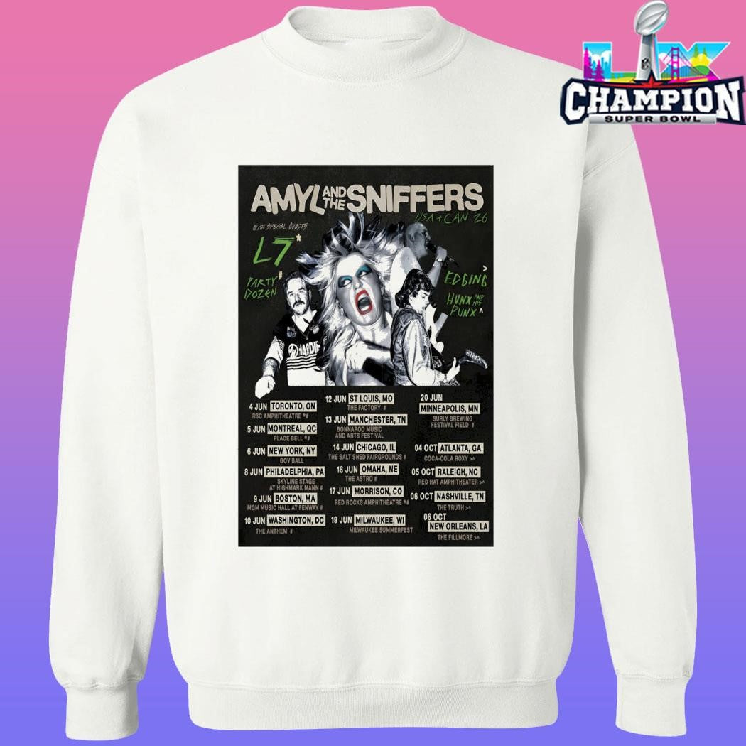 Amyl And The Sniffers 2026 America And Canada Tour Shirt