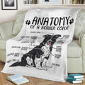 Anatomy of a Border Collie Fleece Throw Blanket