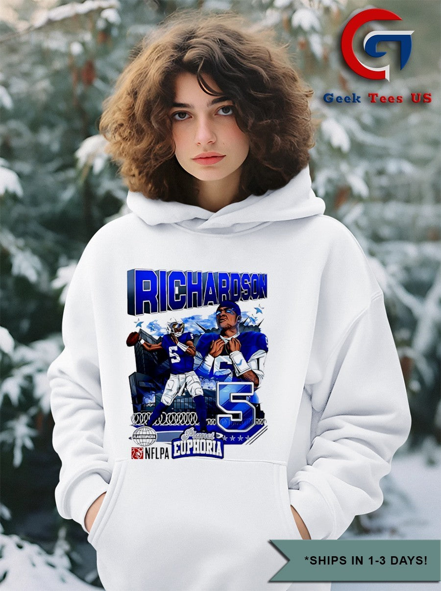 Anthony Richardson Sr. No.5 Indianapolis Colt comic graphic shirt