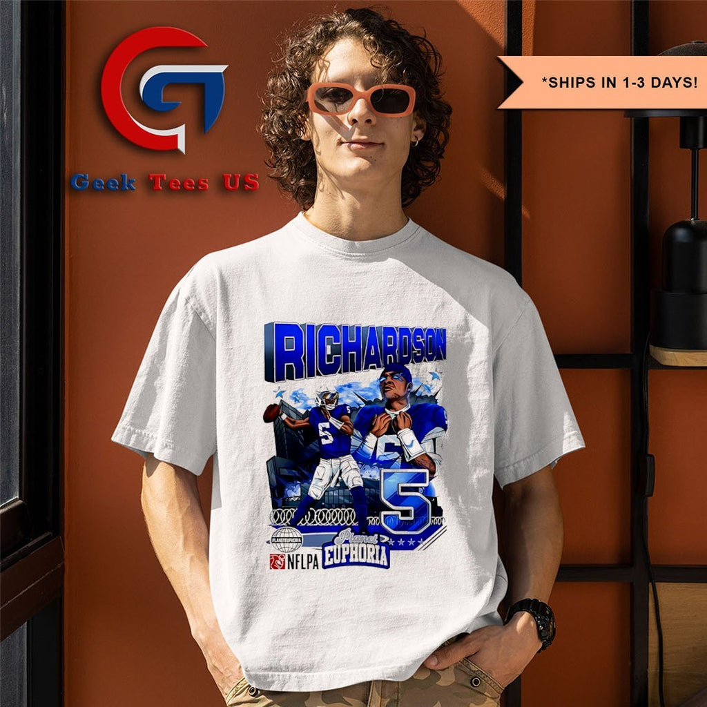 Anthony Richardson Sr. No.5 Indianapolis Colt comic graphic shirt