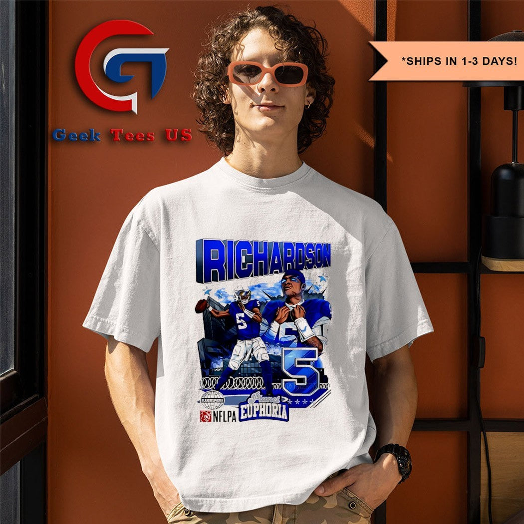 Anthony Richardson Sr. No.5 Indianapolis Colt comic graphic shirt