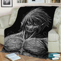 Attack On Titan eren Fleece Throw Blanket