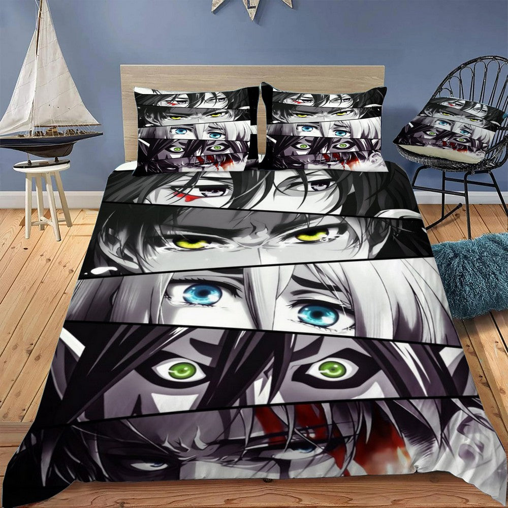 Attack on Titan Eyes Bedding Set (Duvet Cover & Pillow Shams)