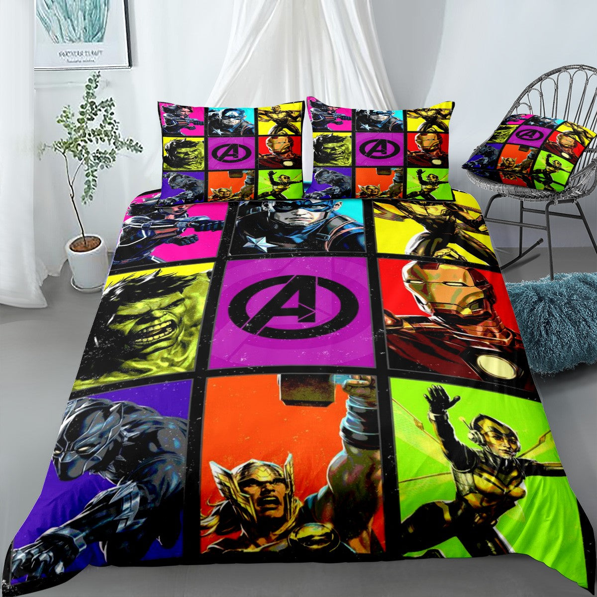Avengers Pop Art Bedding Set (Duvet Cover & Pillow Shams)
