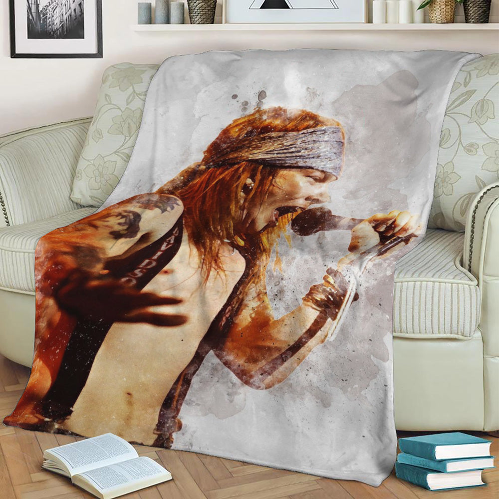 Axl Rose Fleece Throw Blanket