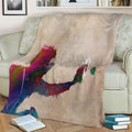 Baseball player Fleece Throw Blanket