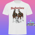 Beer Gear Budweiser Clydesdales And Dalmatian Shirt