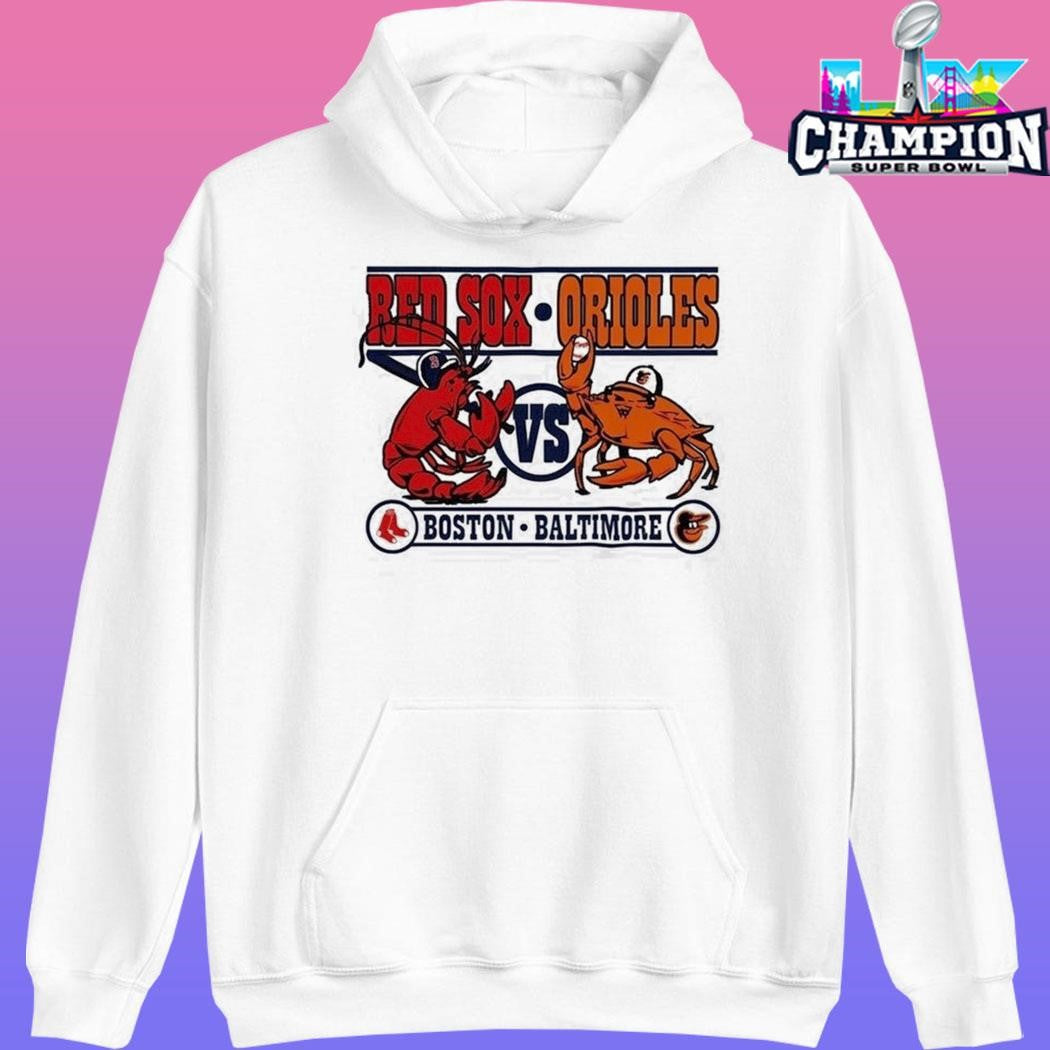 Boston Red Sox Vs Baltimore Orioles Lobster And Crab Shirt