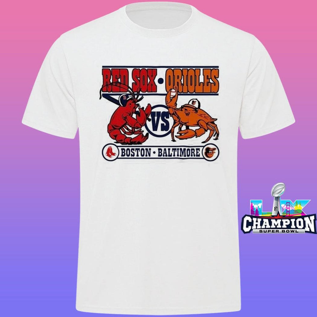 Boston Red Sox Vs Baltimore Orioles Lobster And Crab Shirt