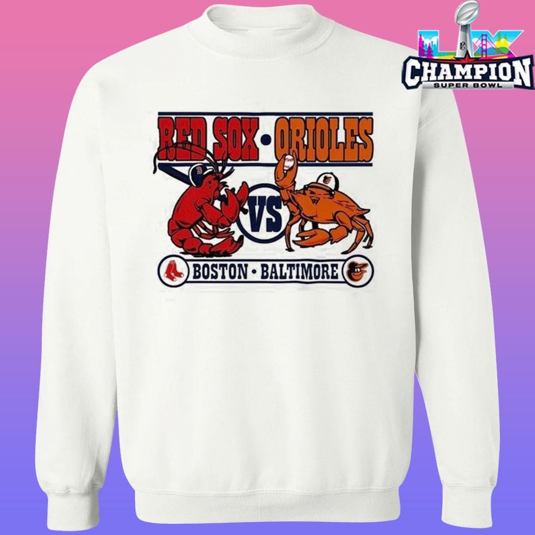 Boston Red Sox Vs Baltimore Orioles Lobster And Crab Shirt