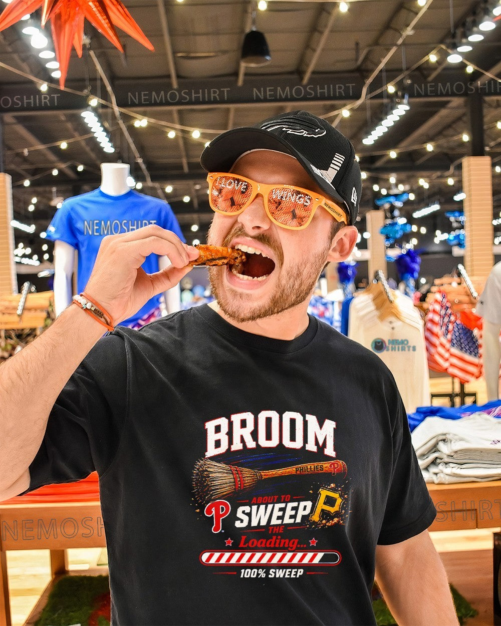 Broom about to Philadelphia Phillies sweep Pittsburgh Pirates the loading shirt