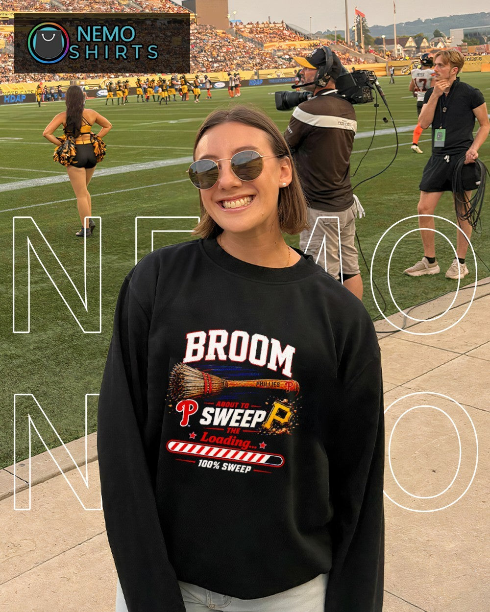 Broom about to Philadelphia Phillies sweep Pittsburgh Pirates the loading shirt