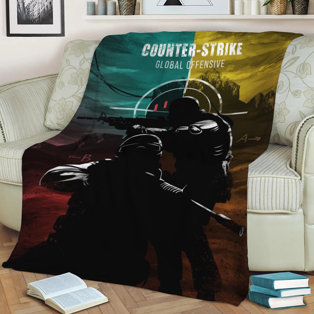 CSGO Counter Strike CS GO Fleece Throw Blanket