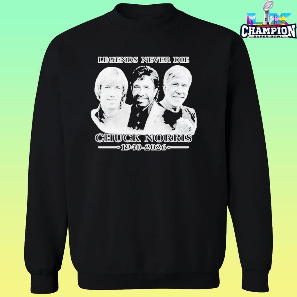 Chuck Norris Legends Never Die 1940-2026 Shirt