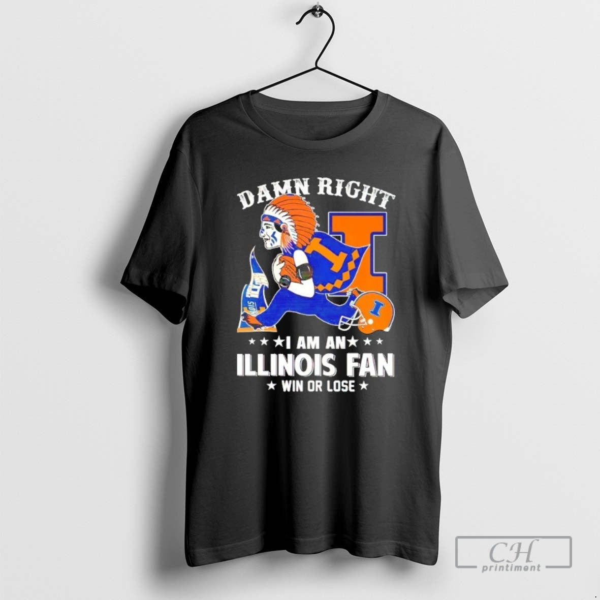 Classic Damn Right I Am An Illinois Fighting Illini Fan Win Or Lose Shirt Sweater
