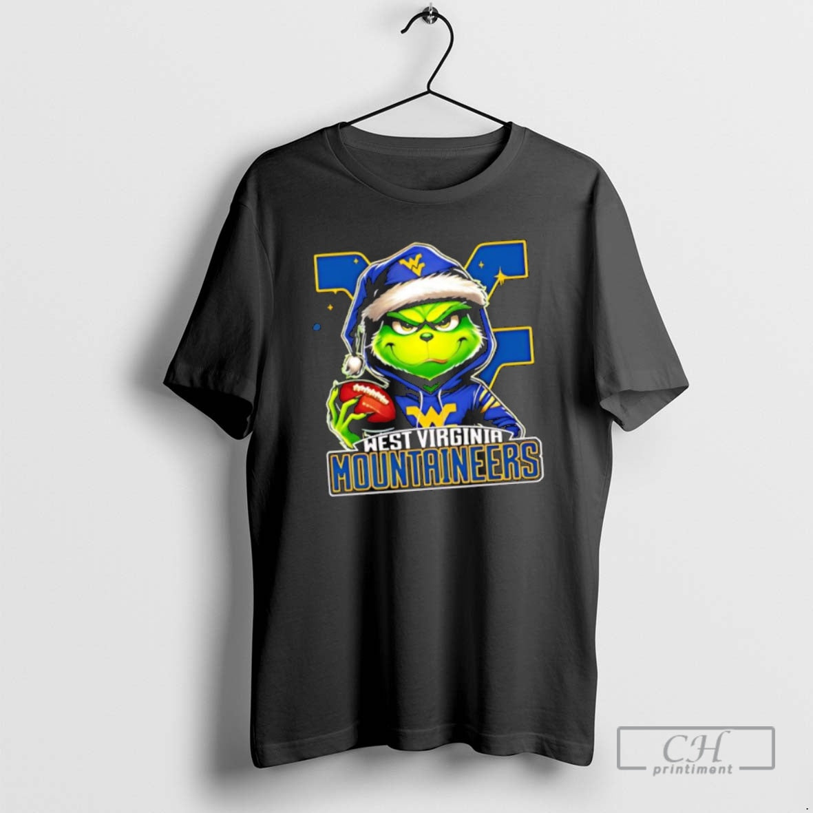 Classic Grinch Wearing With West Virginia Mountaineers Logo Shirt Sweater