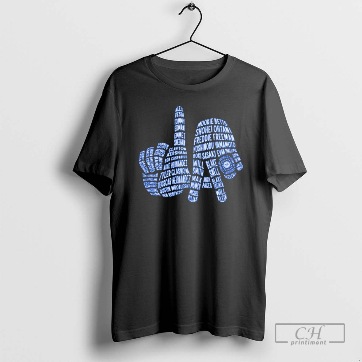 Classic Los Angeles Dodgers 2025 Champs World Series Hands Up Blue Shirt Sweater