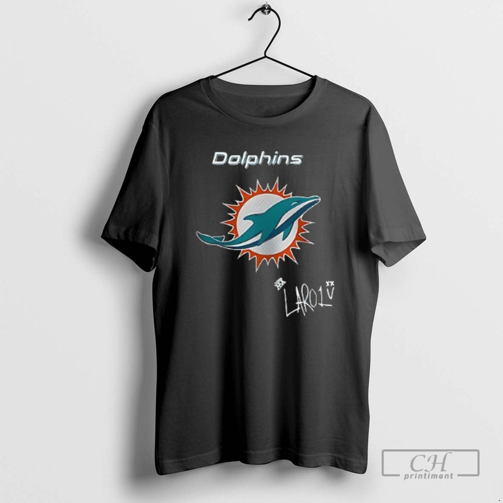 Classic Miami Dolphins Kid Laroi Berlin Game 2025 Logo Double Sided Graphic Shirt Sweater