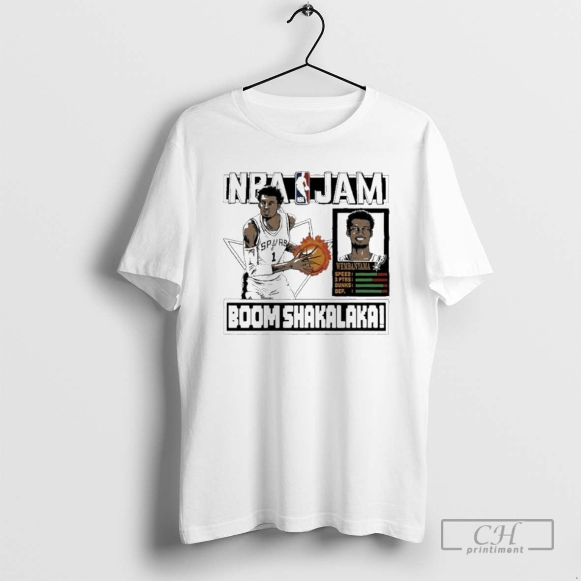 Classic Nba Jam Victor Wembanyama San Antonio Spurs Shirt Sweater