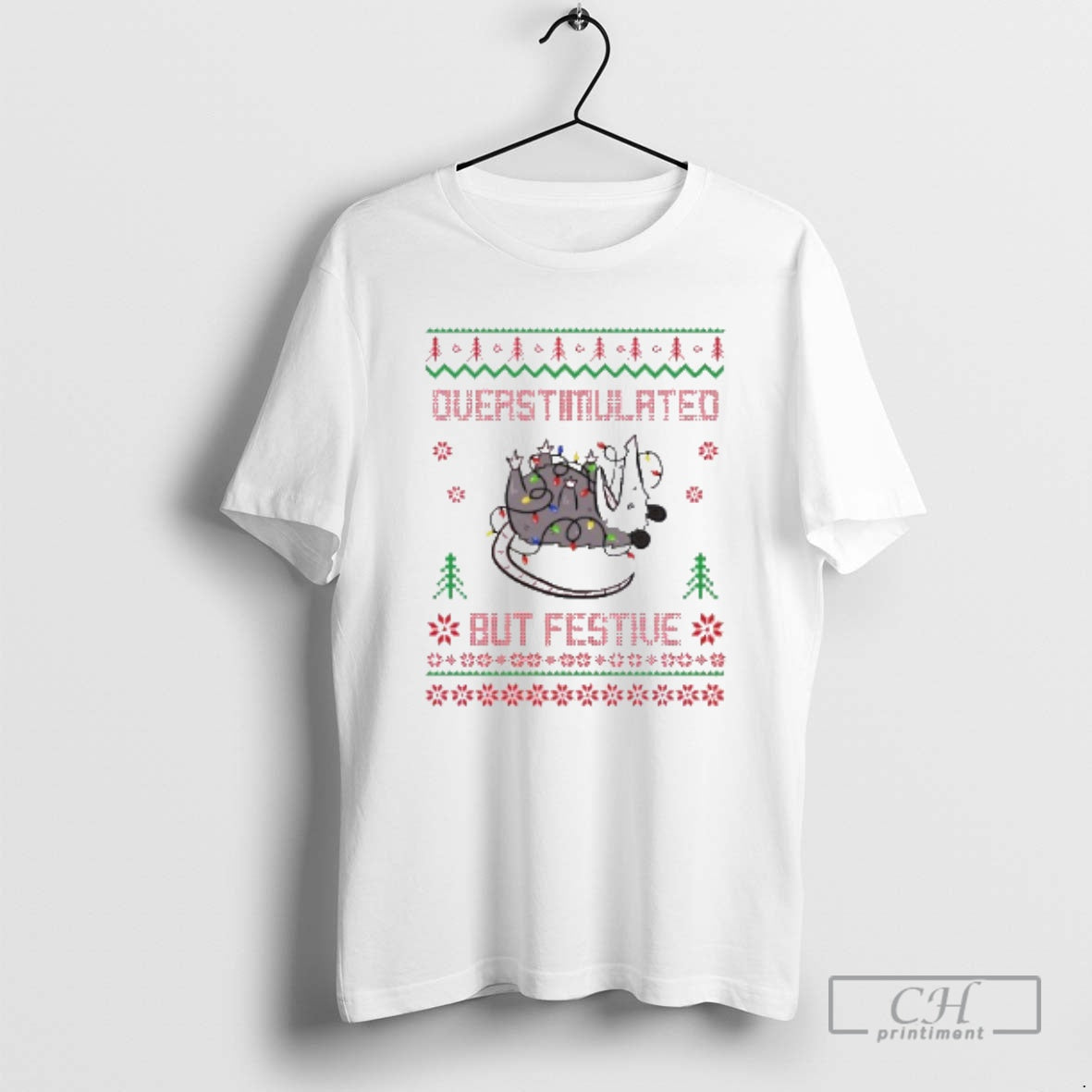 Classic Overstimulated But Festive Ugly Christmas Shirt Sweater