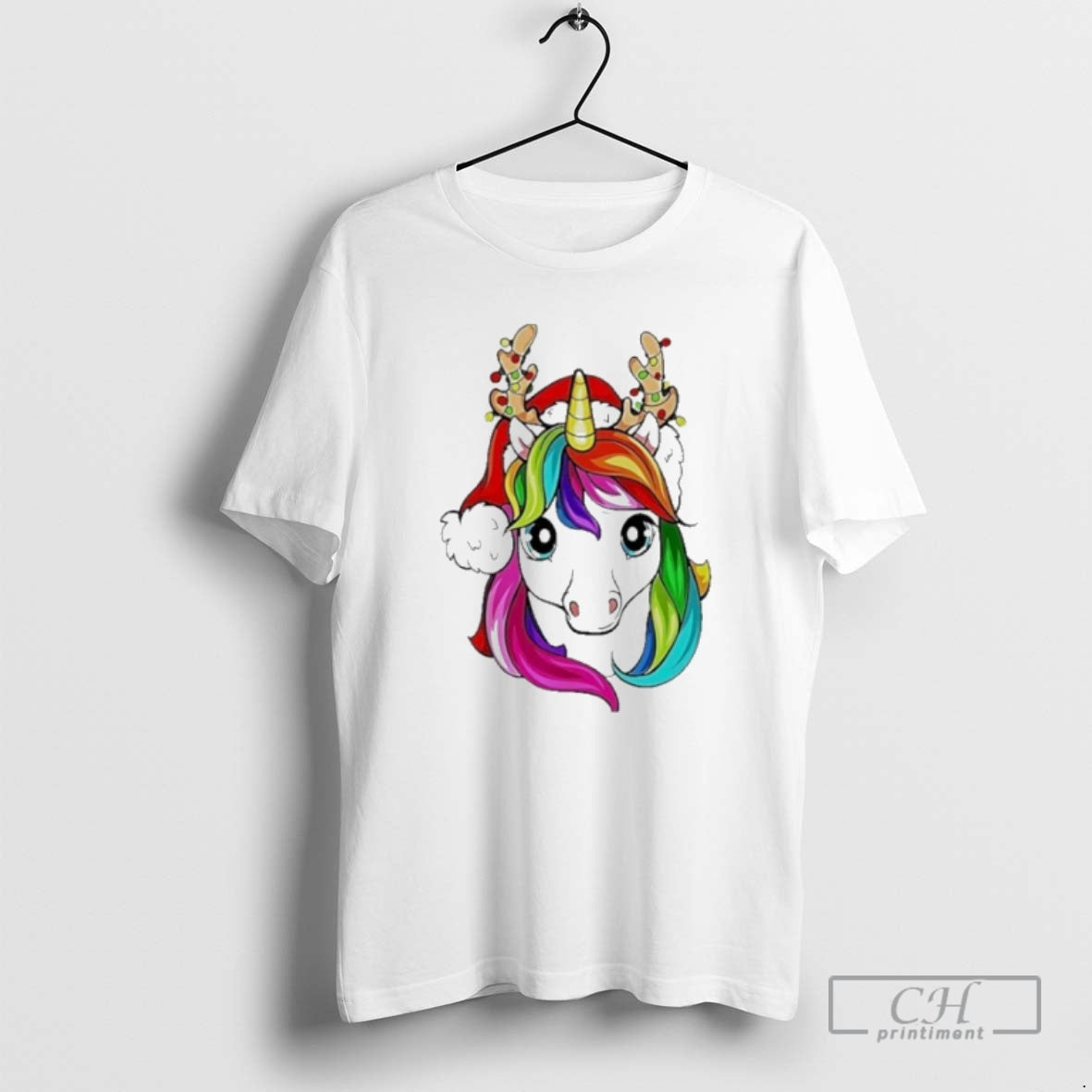 Classic Rainbow Reindeer Unicorn Christmas Lights Shirt Sweater