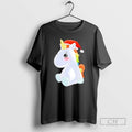 Classic Rainbow Unicorn Santa Hat Christmas Cute Shirt Sweater