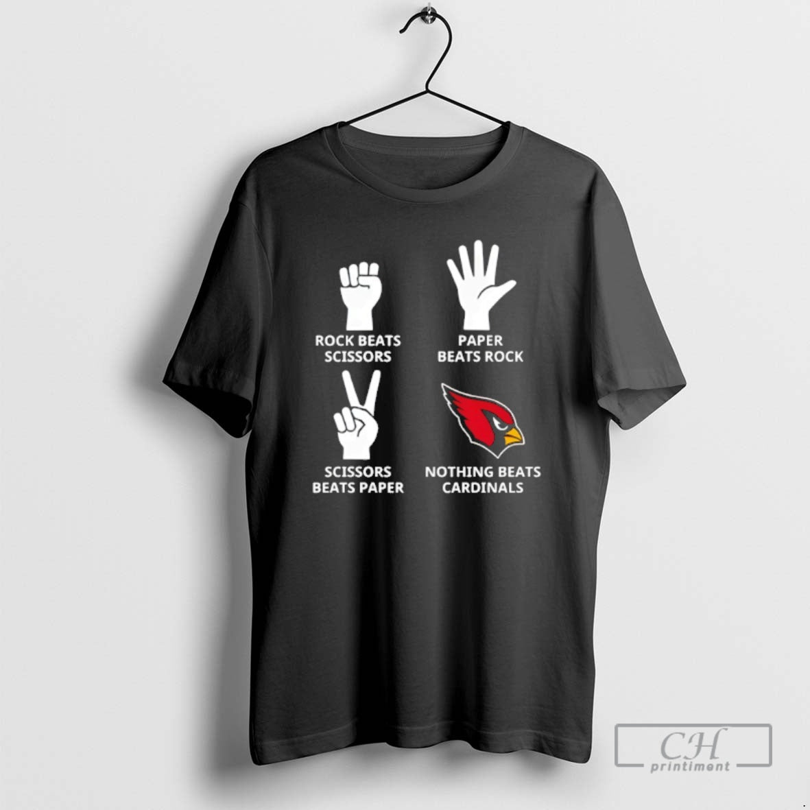 Classic Rock Beats Scissors Paper Beats Rock Scissors Beats Paper Nothing Beats Cardinals Arizona Cardinals