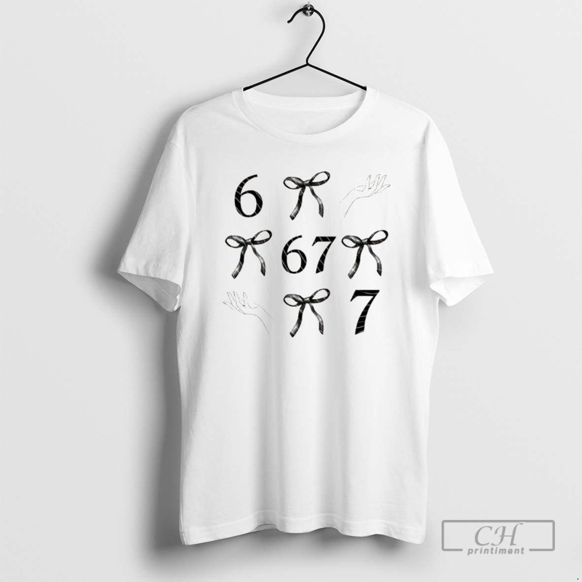 Classic Six Seven 67 Meme Bow Shirt Sweater