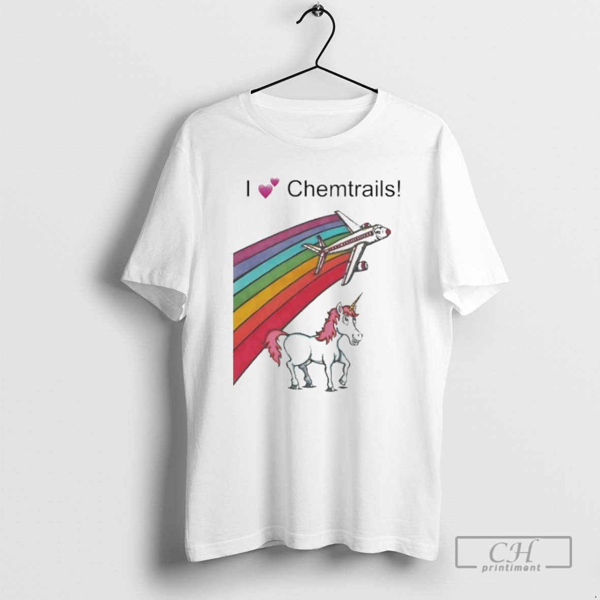 Classic Unicorn I Love Chemtrails Rainbow Shirt Sweater
