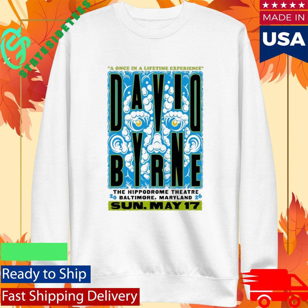 David Byrne Hippodrome Theatre In Baltimore MD May 17 2026 Shirt