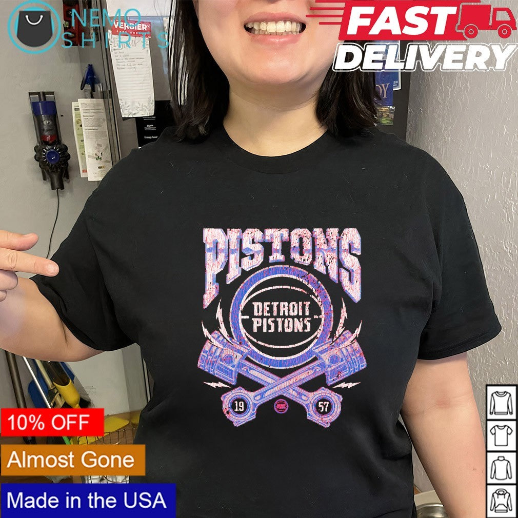 Detroit Pistons 1957 crossed pistons basketball shirt