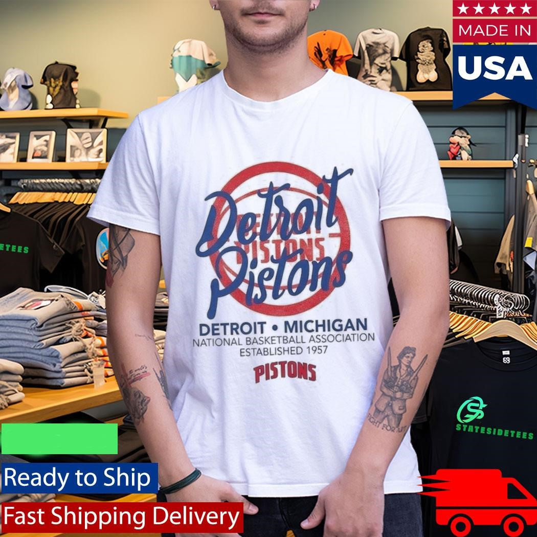 Detroit Pistons Stadium Essentials Wallscript Youth Shirt