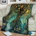 Dimlight Forest Fleece Throw Blanket