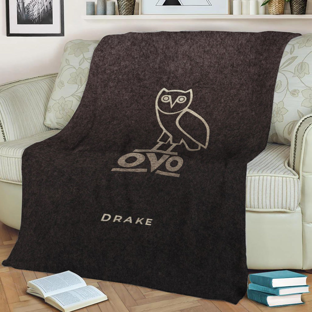 Drake Logo Fleece Throw Blanket