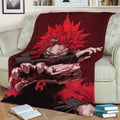 Eijiro Kirishima Red Riot Fleece Throw Blanket