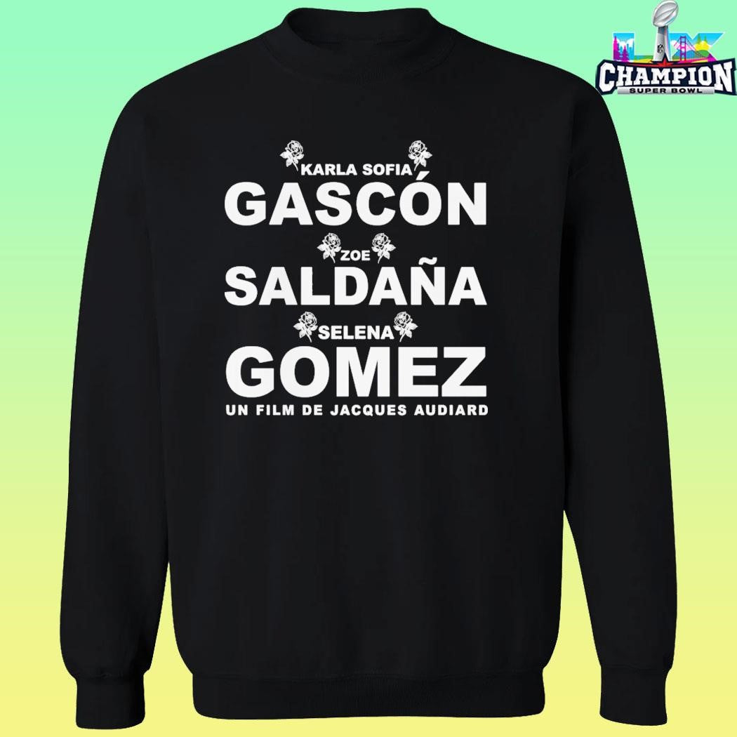 Emilia Perez Karla Sofia Gascon And Zoe Saldana Shirt