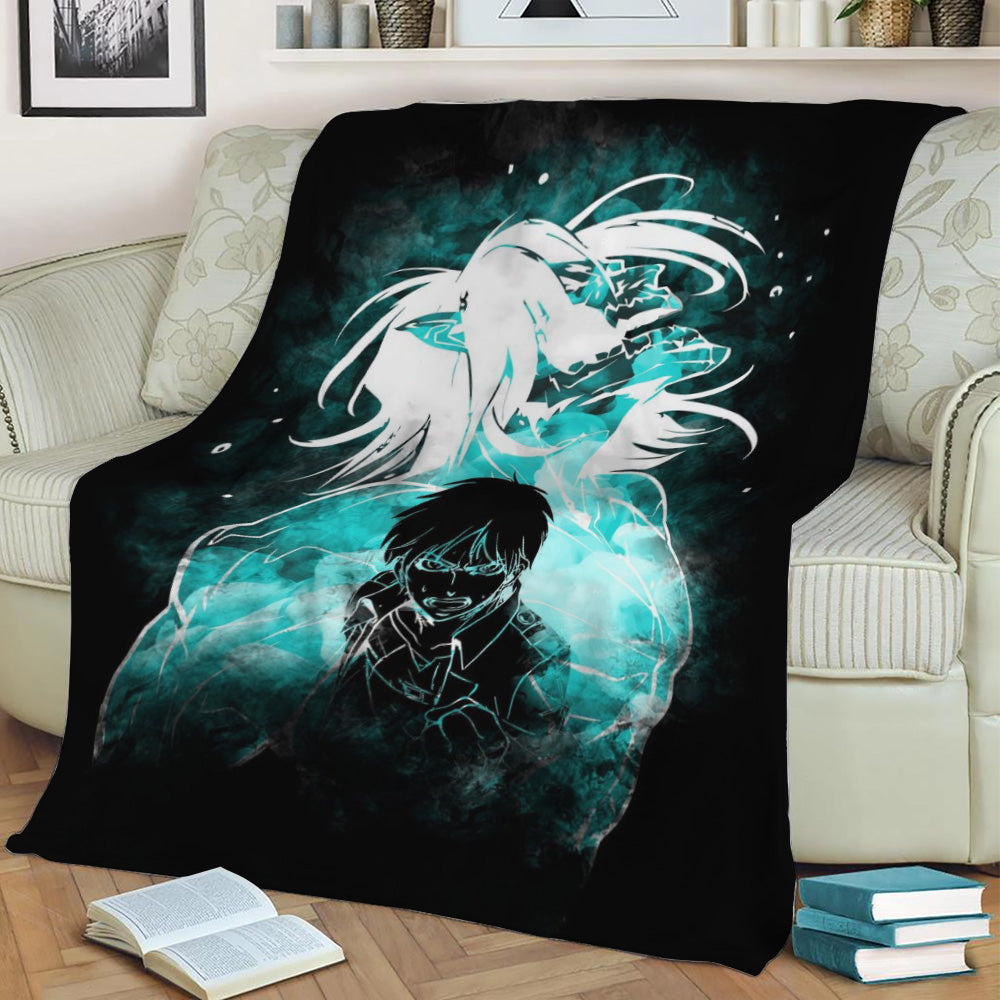 Eren Attack on Titan Fleece Throw Blanket