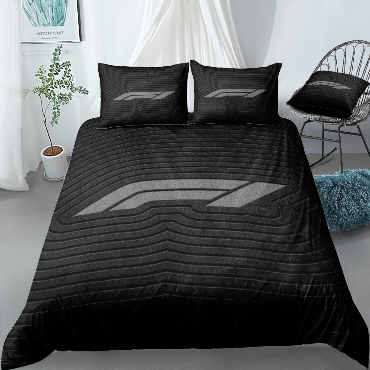 F1 Logo Bedding Set (Duvet Cover & Pillow Shams)